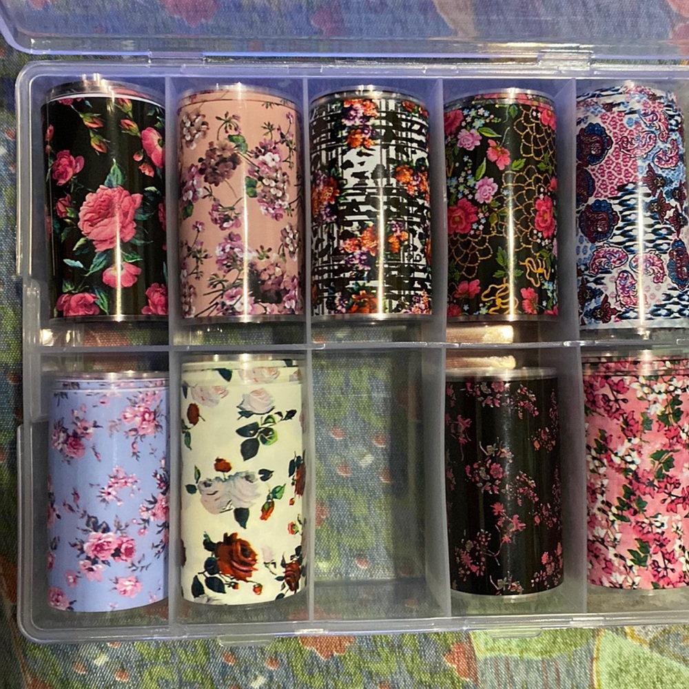 FLORAL NAIL FOILS 💅🏽🍂🥀